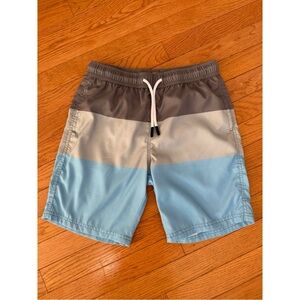 Maamgic Blue & Gray Boys Swim Trunks Bathing Suit